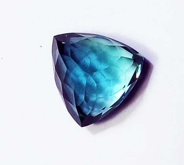 11.70 Ct Natural Green Amethyst Trillion Cut Certified Loose Gemstone ~Free Gift