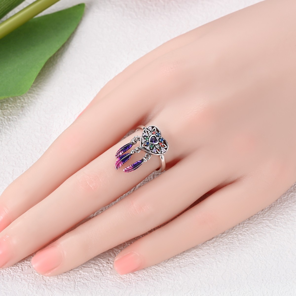 LAZA Original 925 Sterling Silver Dreamy Heart Dream Finger Ring Women Jewelry