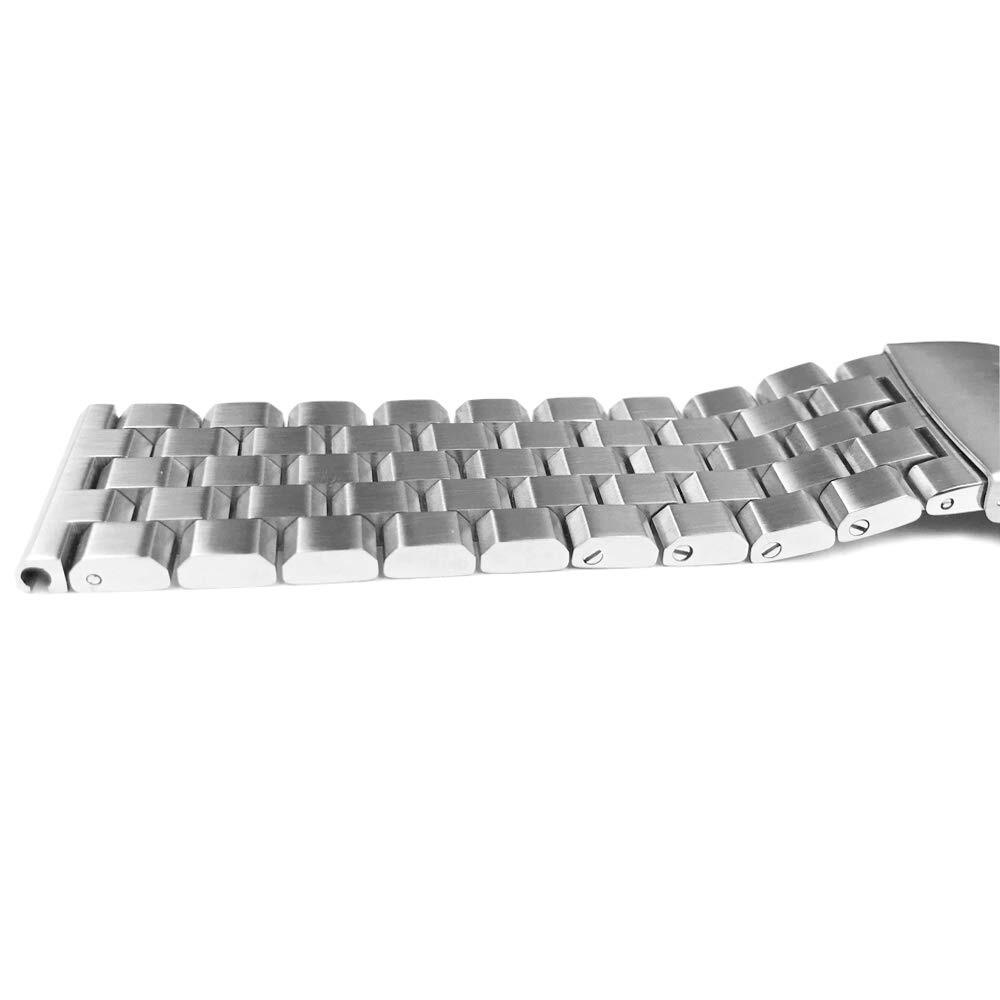 20 22 24mm Brushed Stainless Steel Watch Band Bracelet 5 Rows Engineer Wristband