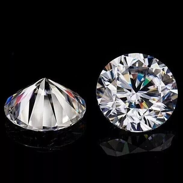 Pair Of Loose CVD Lab-Grown Diamond 4 Ct Round 8.40 mm Color D – IF Certified