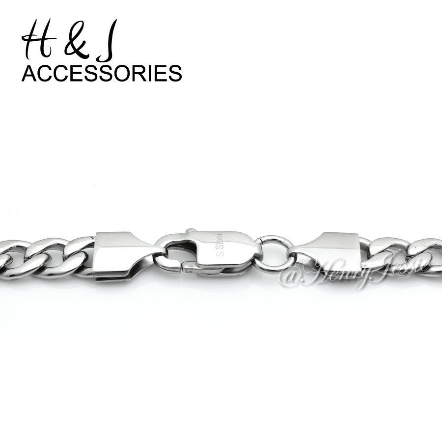 18-40″MEN Stainless Steel 6mm Silver Cuban Curb Link Chain LION FACE Pendant*P48