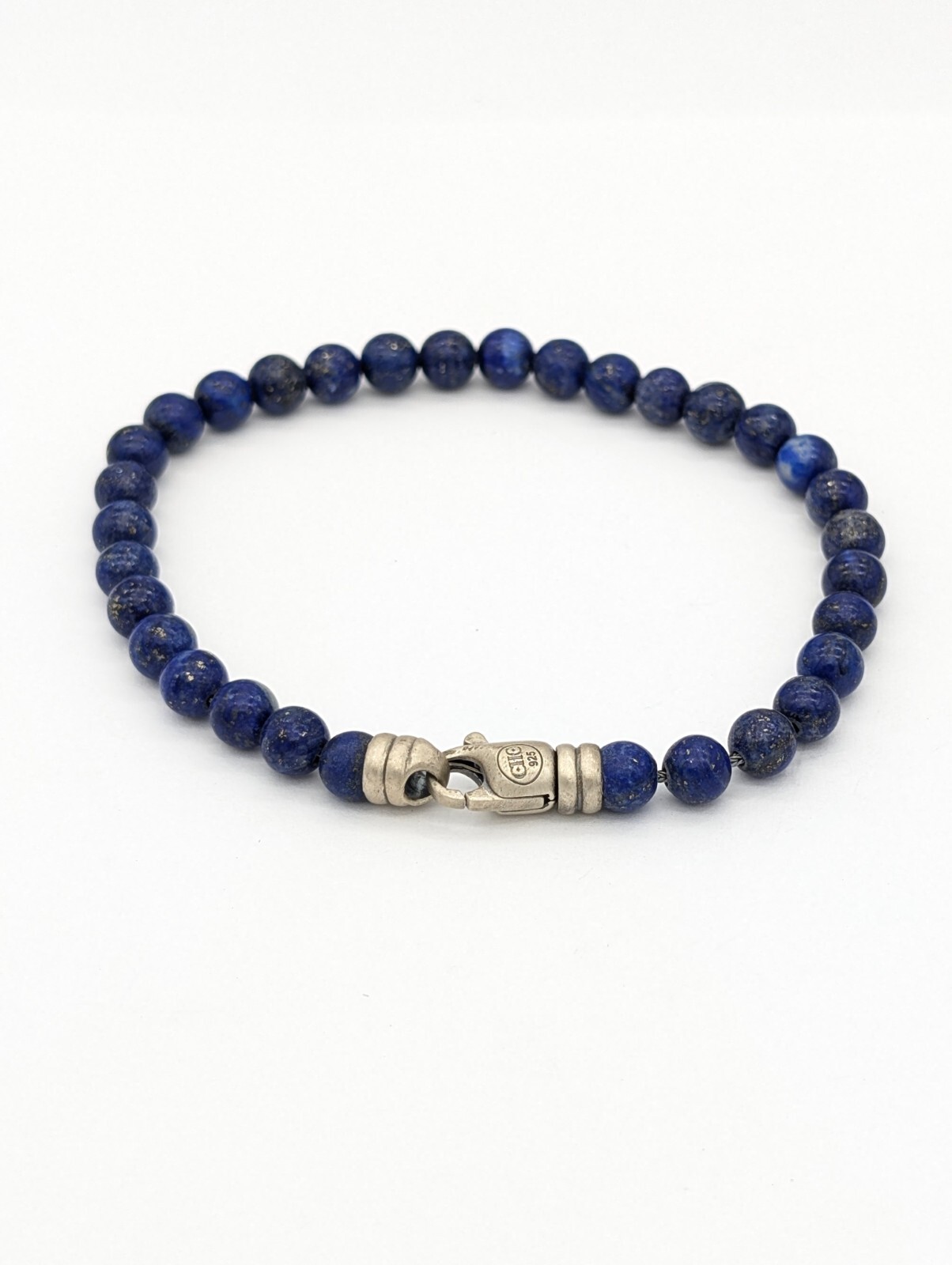 Handmade 925 Silver Lapis Lazuli Bead Bracelet 6mm – Wisdom & Truth