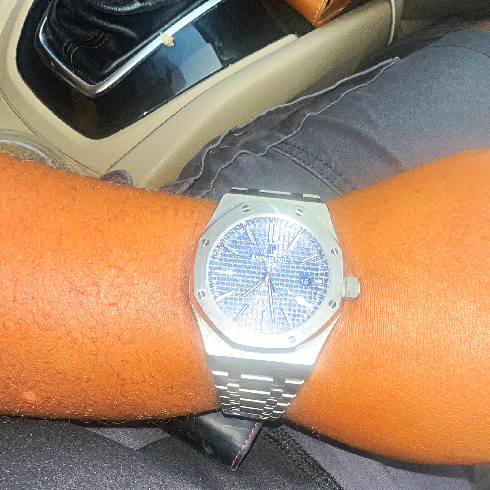 Audemars Piguet Royal Oak 41mm Blue Tapisserie Dial Auto Date Steel