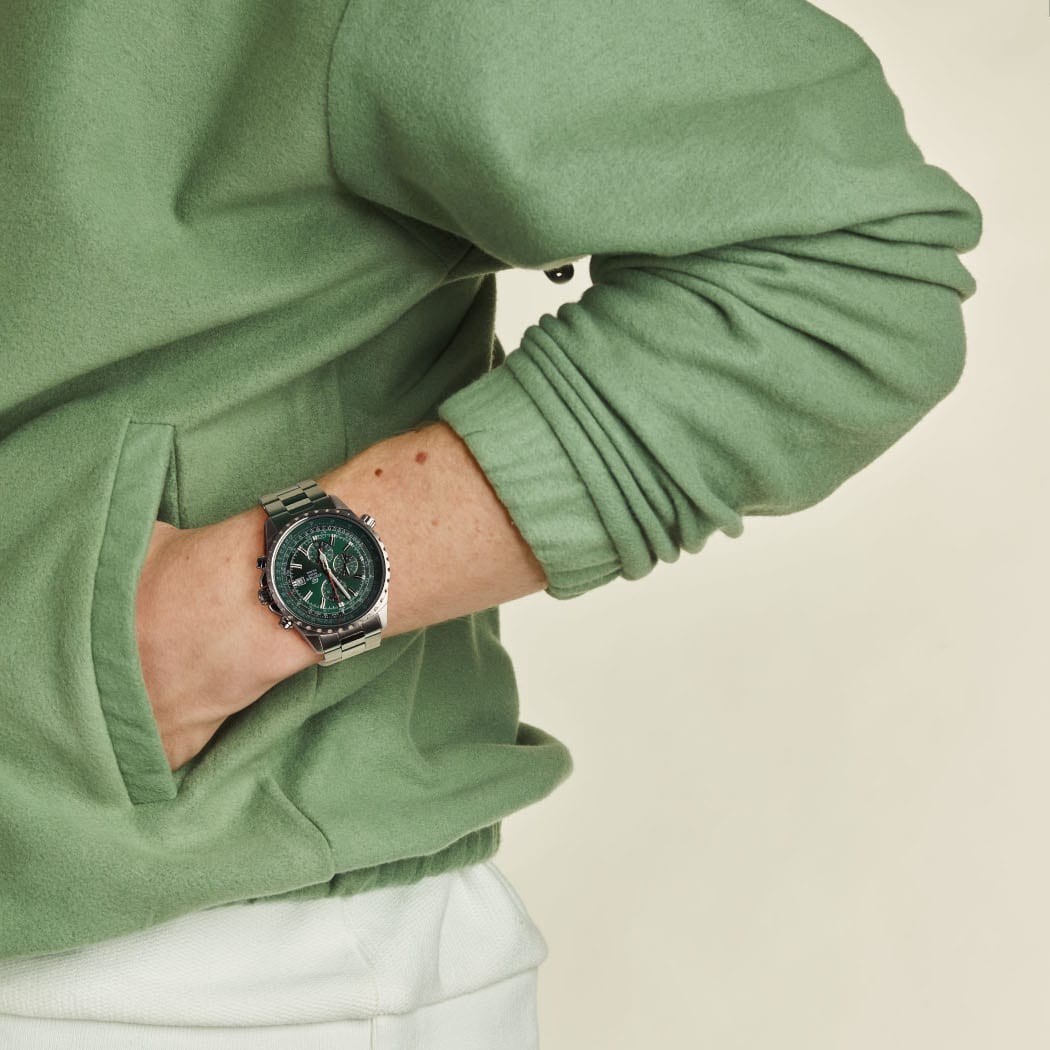 Mens Wristwatch CASIO EDIFICE EF-527D-3AVUEF Chrono Stainless Steel Green