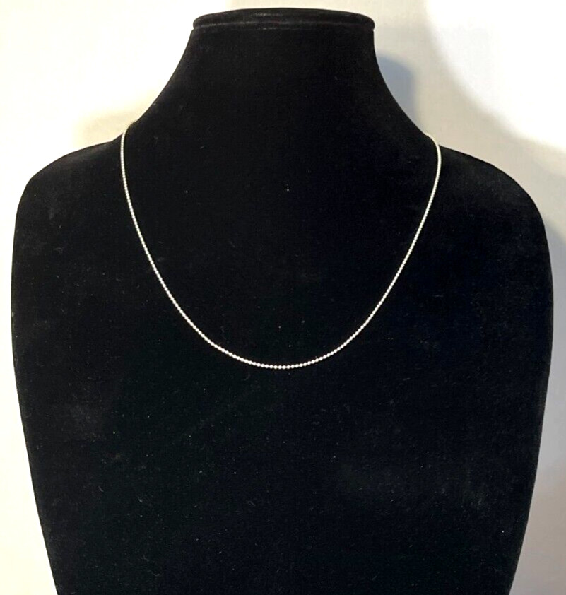 MSCO Petite Solid Sterling Silver 925 MICRO BEAD BALL 24 ” in NECKLACE Mini