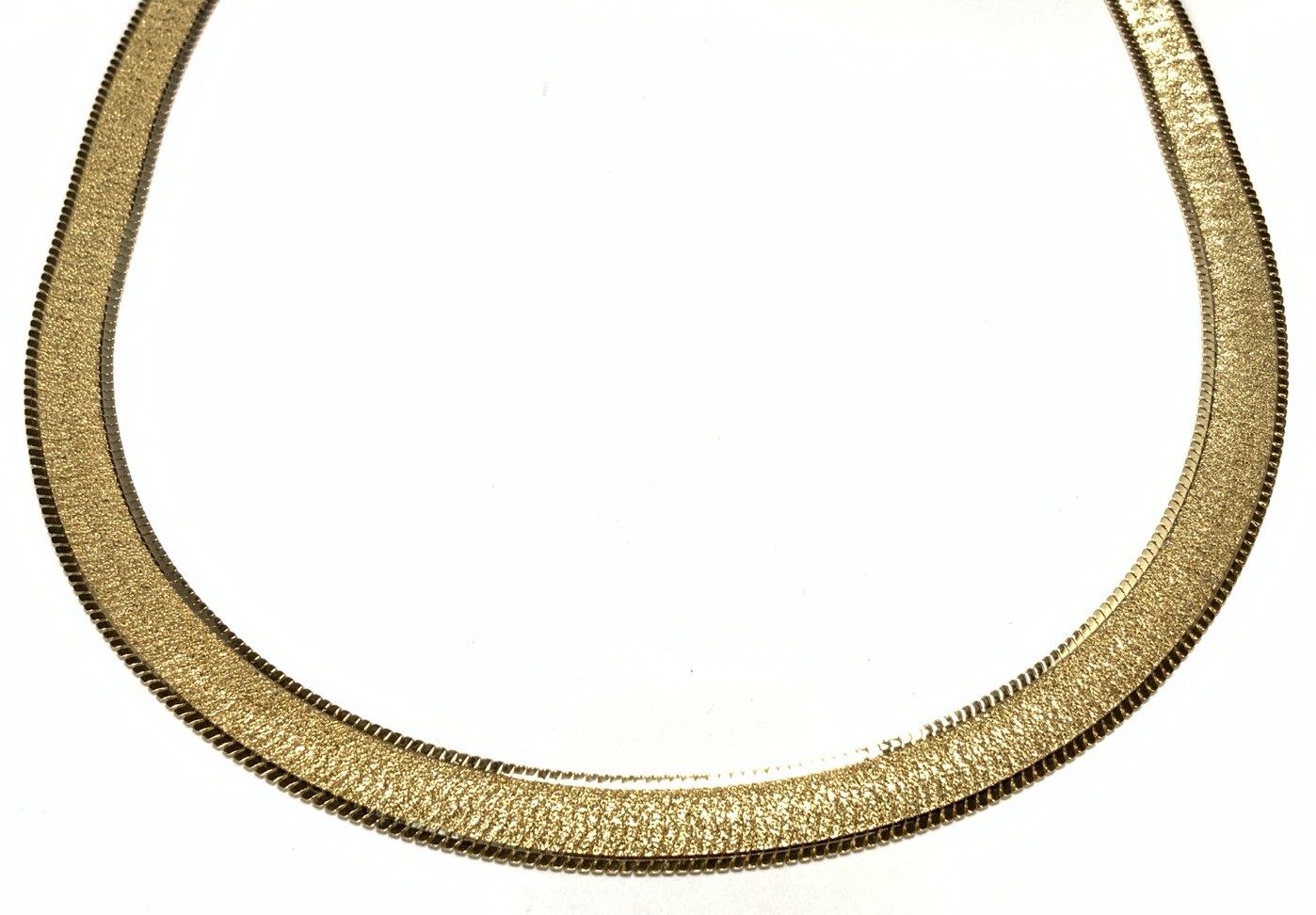 Itaor Vermeil Gold over Sterling 925 Herringbone Necklace 18.75-inches LY11