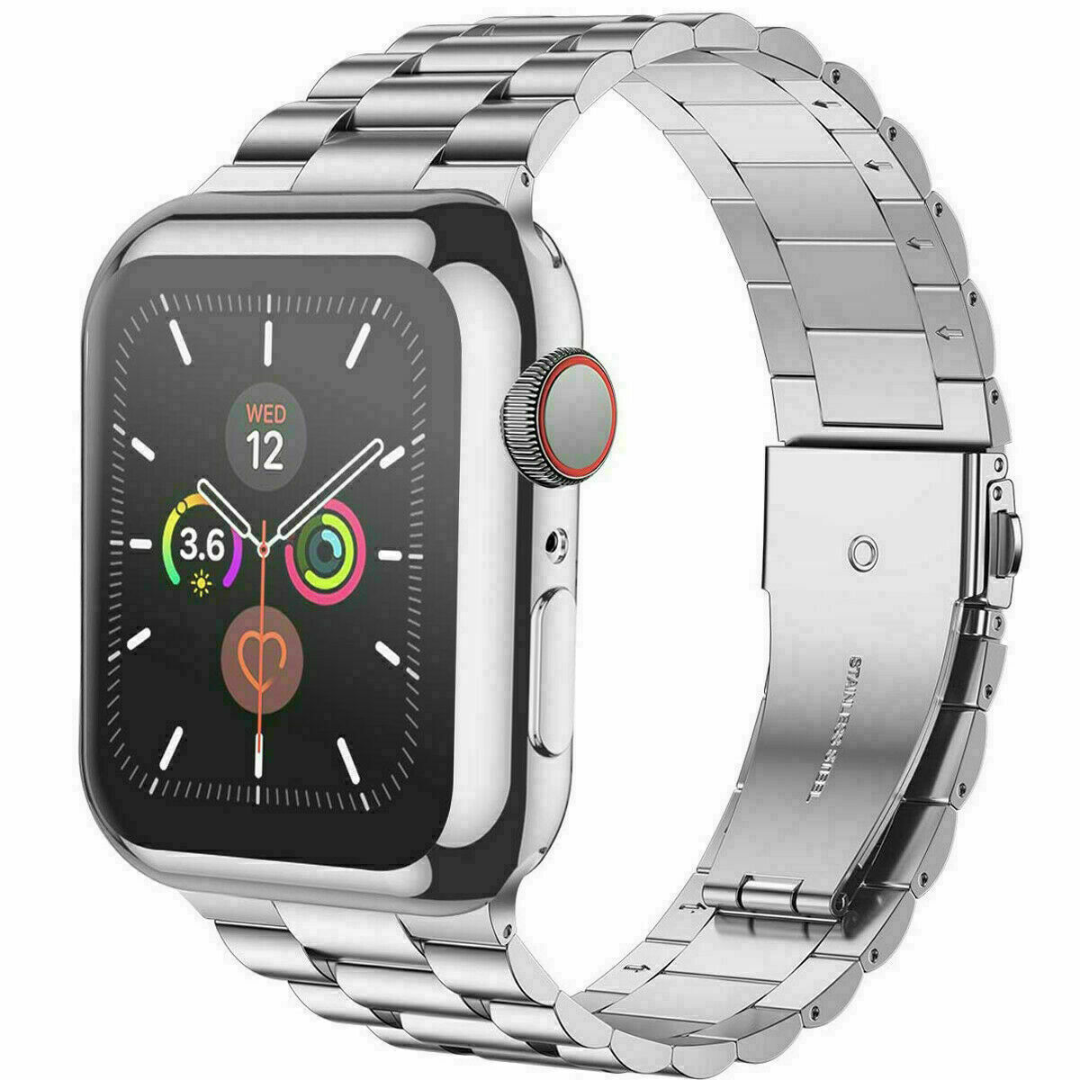 For Apple Watch Series 6 5 4 3 2 1 SE 38 40 42 44mm Metal iWatch Strap Band Case