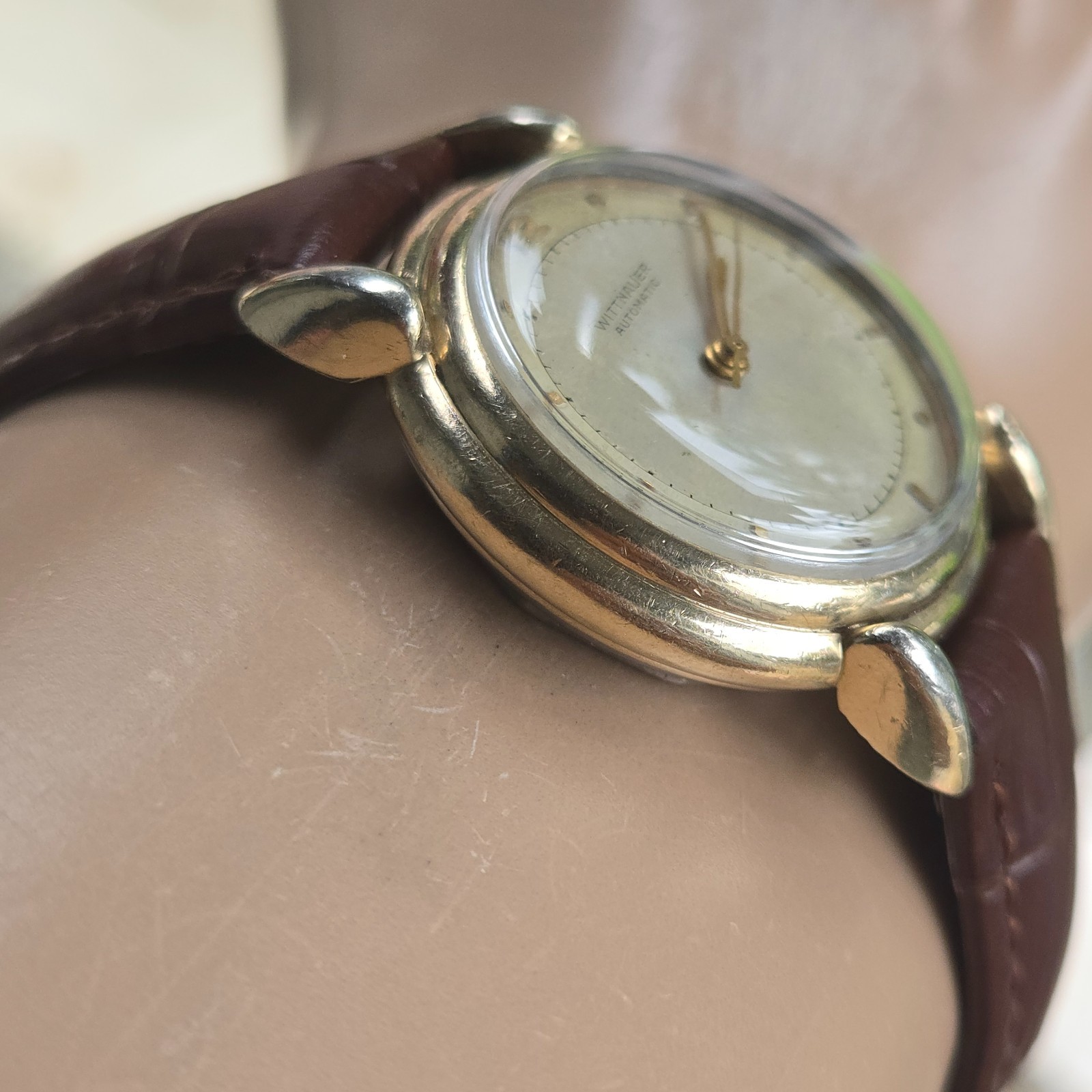 Vintage WITTNAUER men’s automatic watch AS 1250 Bumper 10K GF 1940s