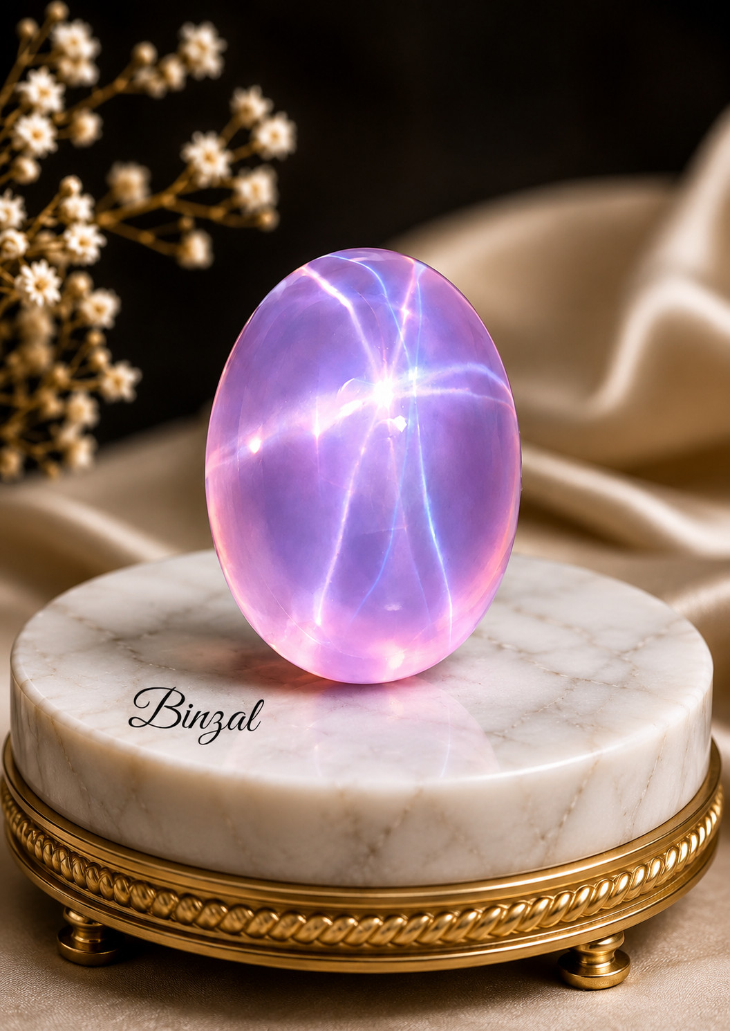 16ct Lavender Pink Purple Star Ruby 6 Ray Star Ruby Cabochon Star Loose Gemstone