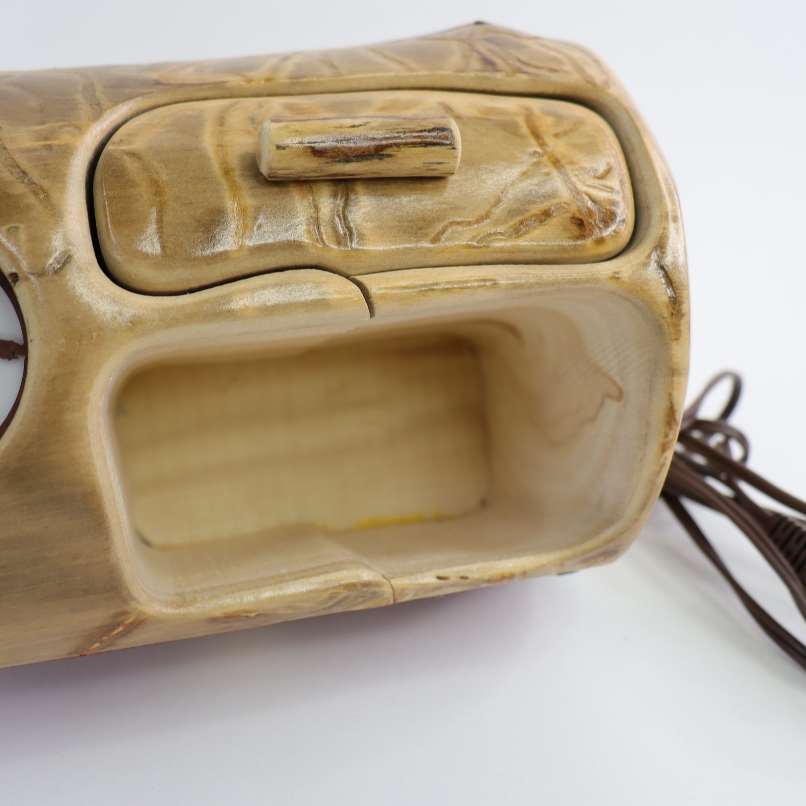 Aspen Wood Wooden Trinket Jewelry Box Nature Turns Rustic Cabin Night Light