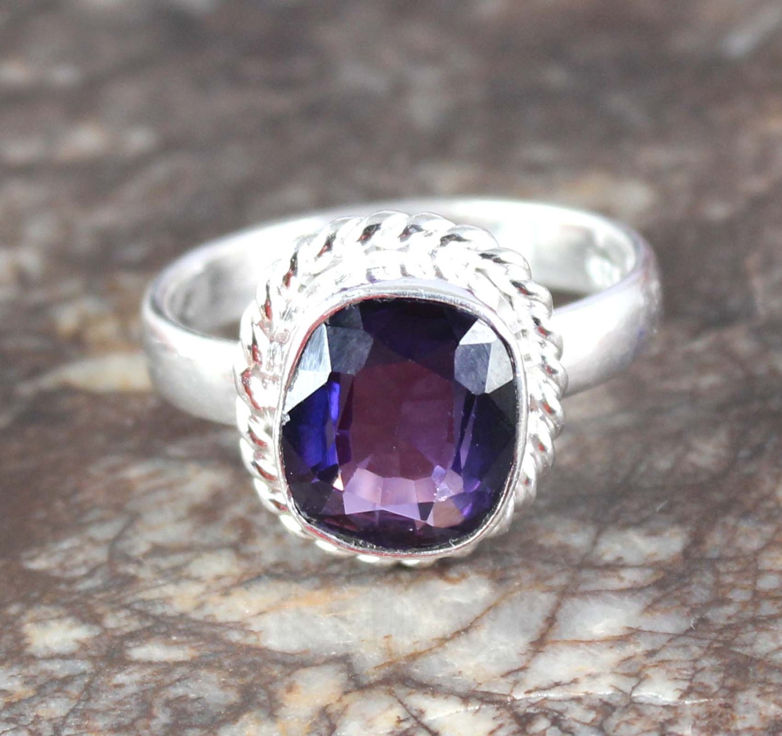 12.25 Ct Natural Boysenberry Sapphire Cushion Gems Certified Ring Memorial Day