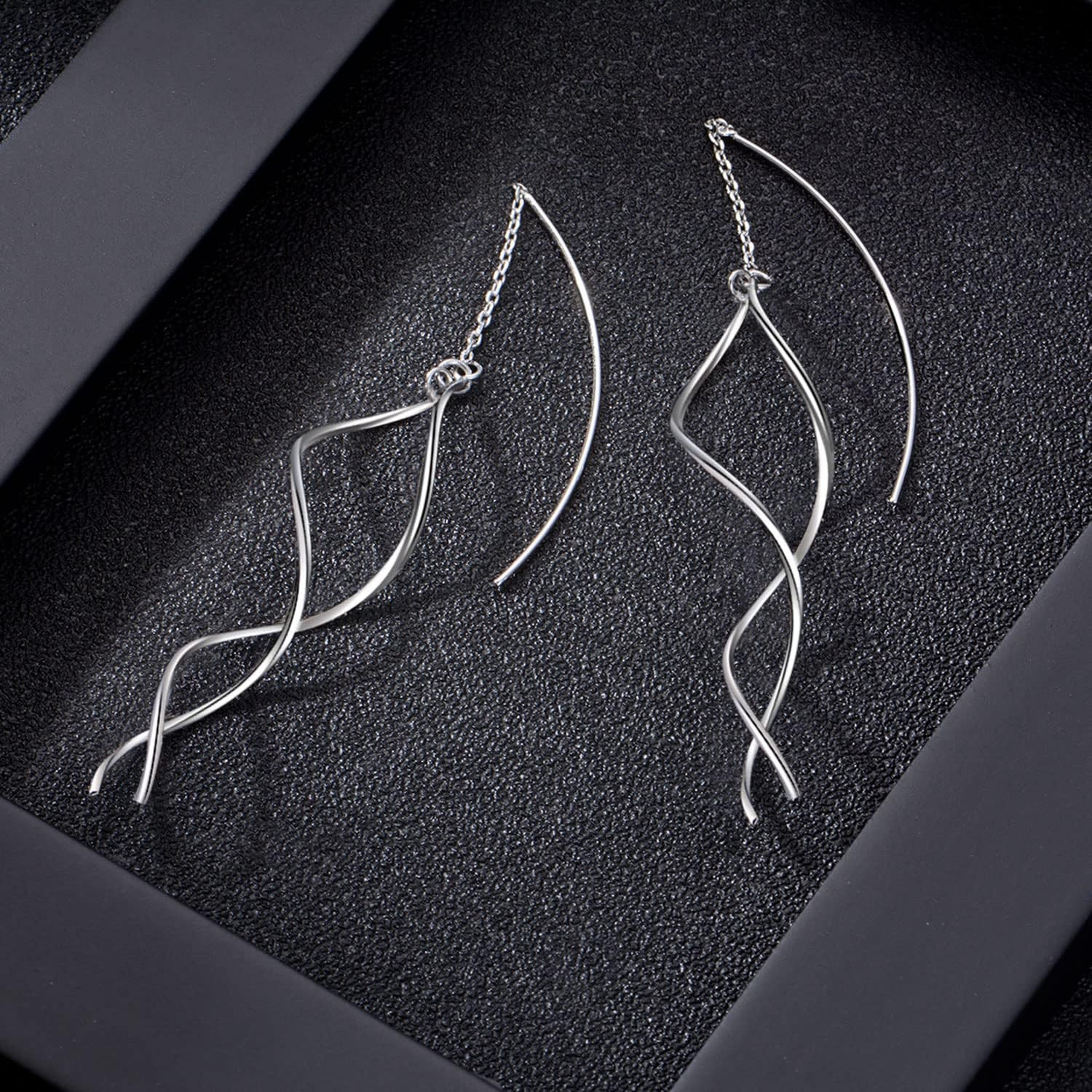 Sterling Silver Threader Earrings For Women Trendy, Handmade Earrings Jewelry, T