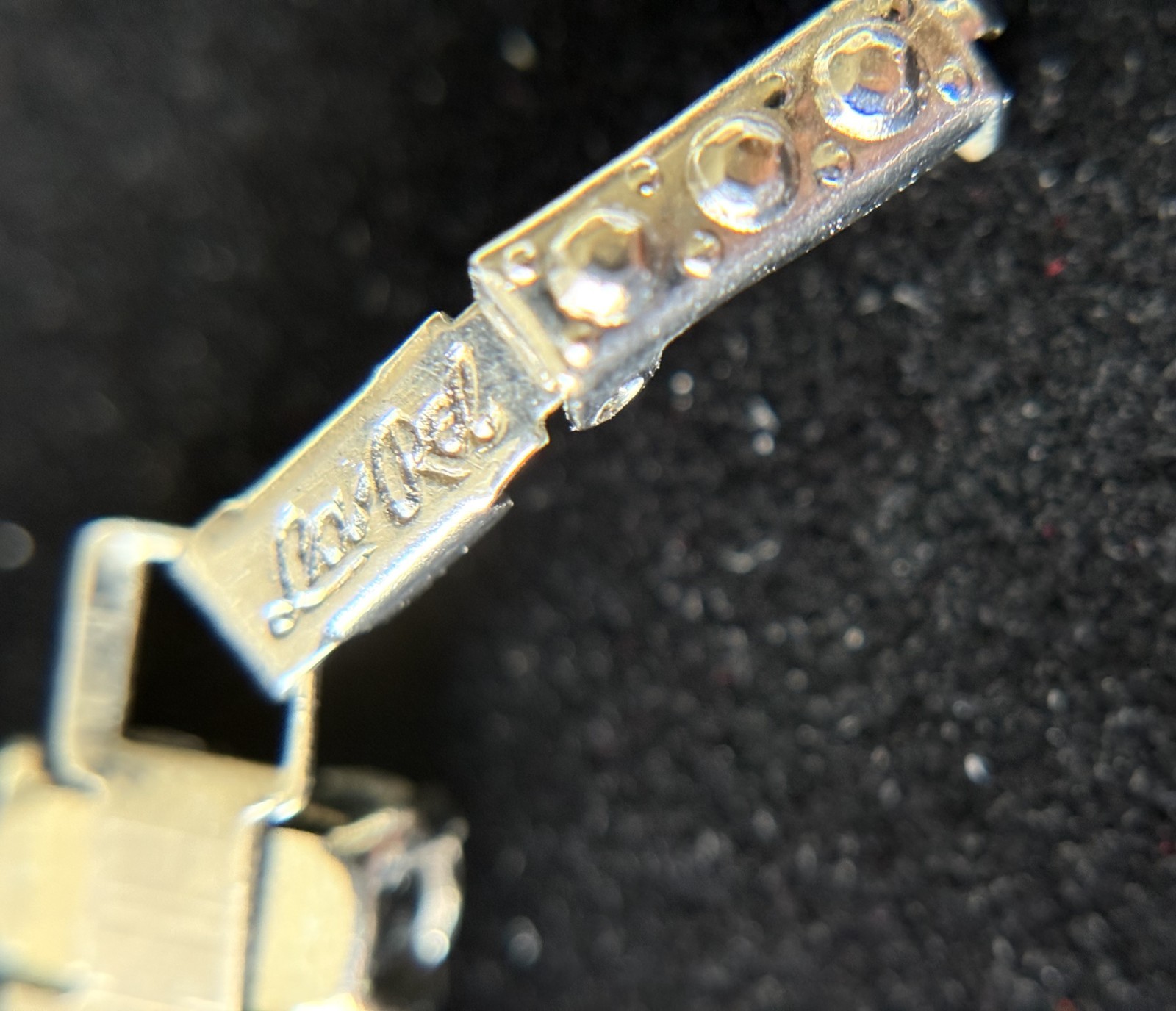 Vintage 1950s Signed “La Rel” Rhinestone Tennis Bracelet 3-Row 7″