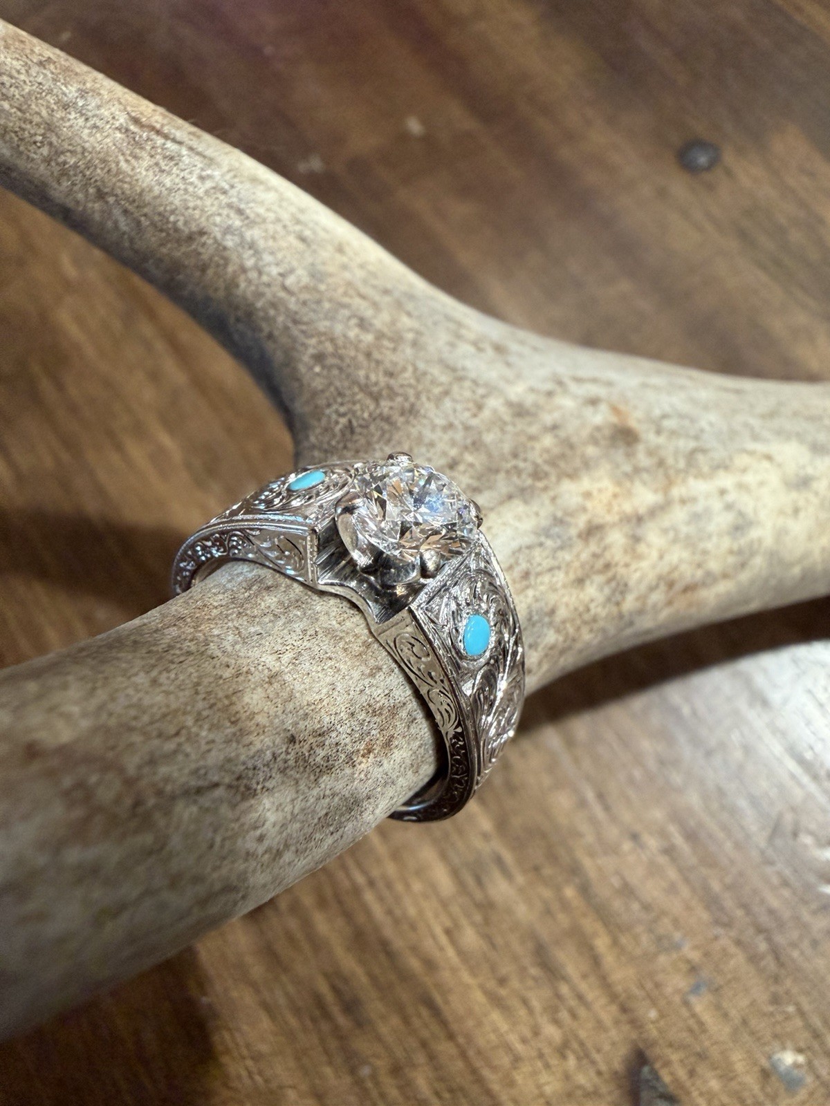 Holliday Jewelry 14k White Gold Lab created Diamond Ring 1.06ctw IGI D SI1 9