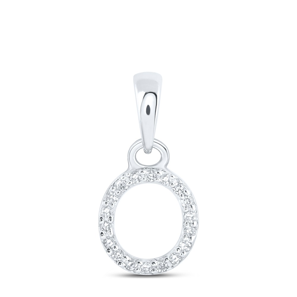 1/20CTW-DIA NK INITIAL “O” PENDANT