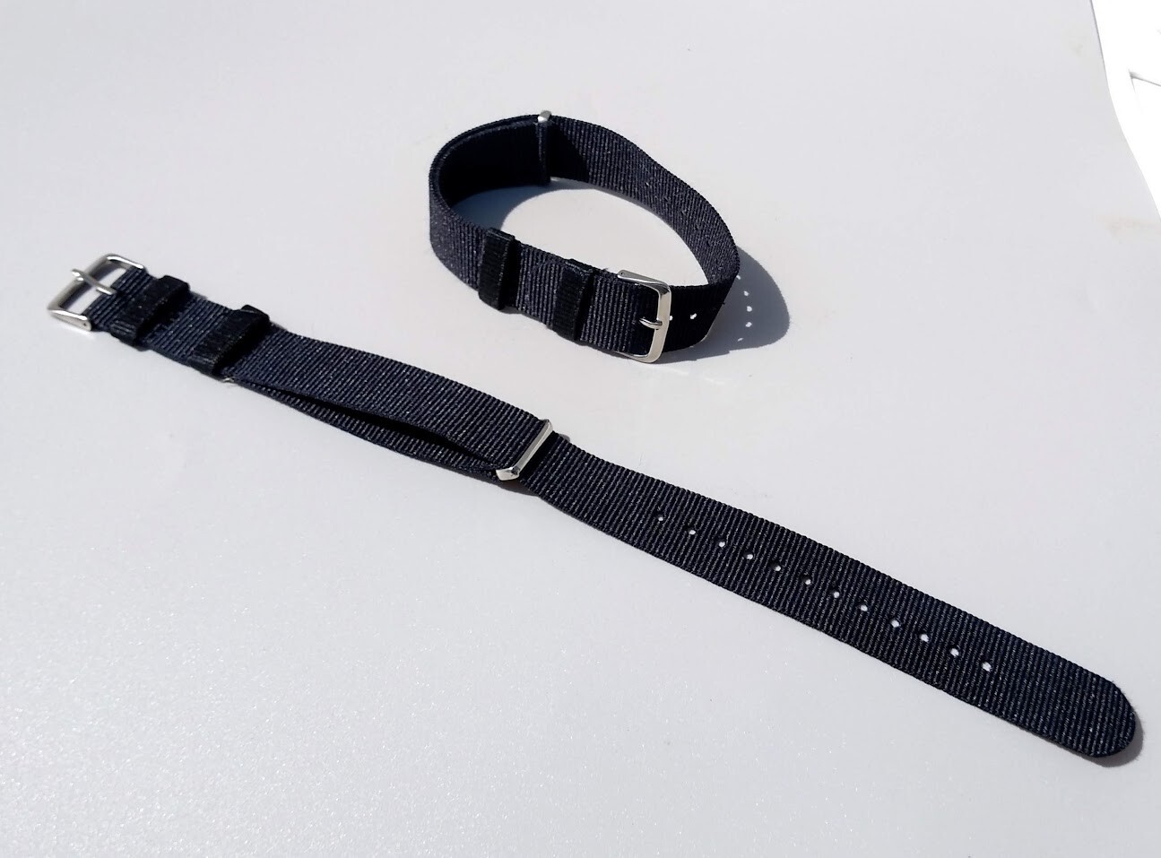 Lot of 275 Black Military Style WRISTWATCH BANDS 20mm-25.5cm New old/stock Bulk
