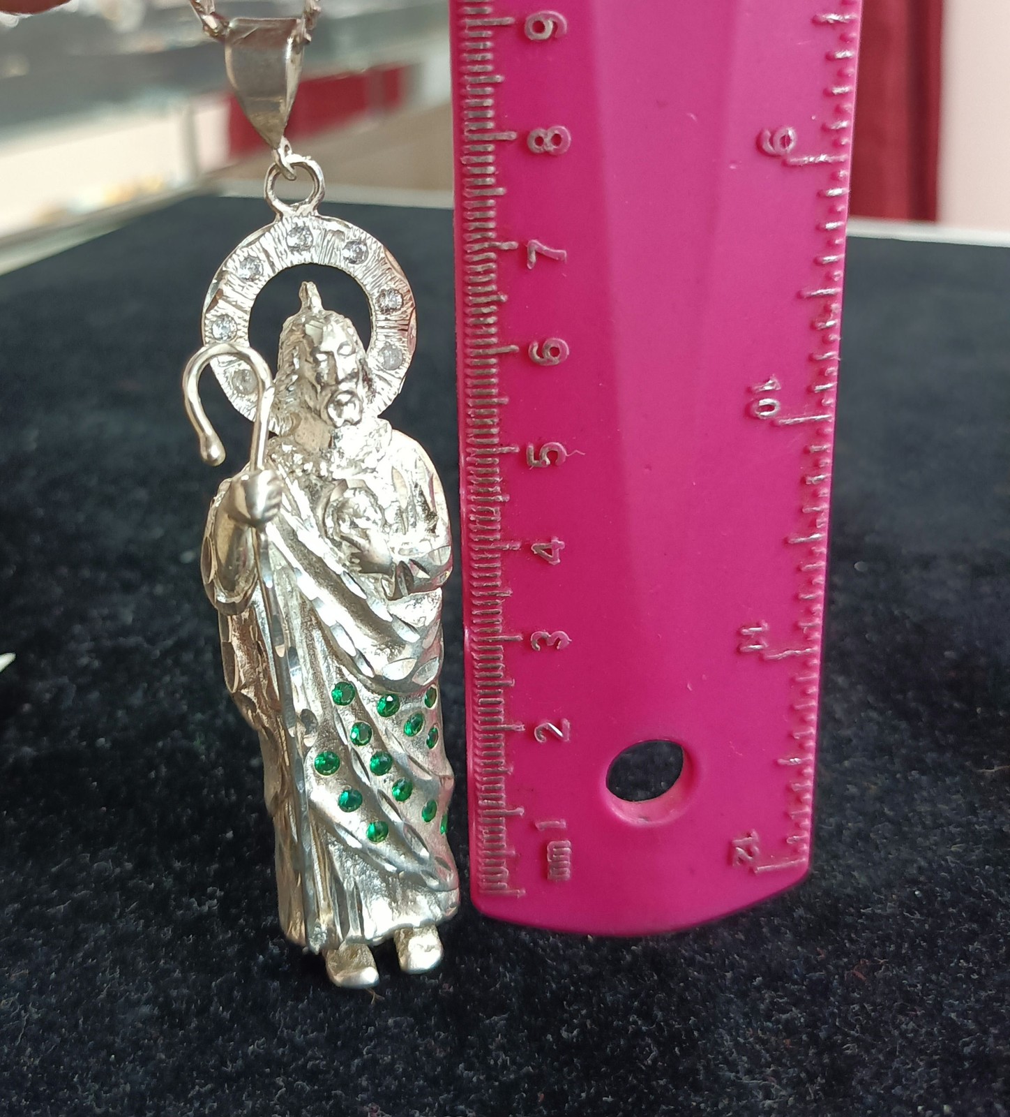 Dije San Judas Tadeo Grande Plata Mexicana 925 Sterling Silver Saint Jude
