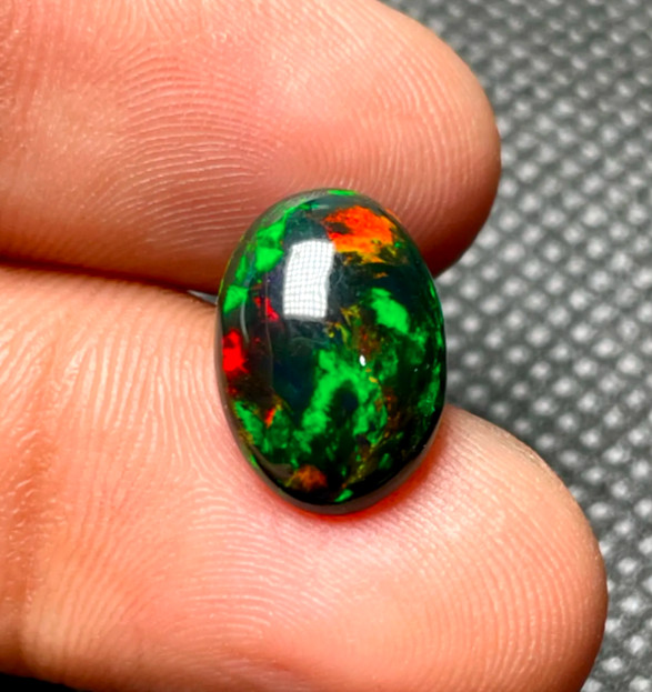 NATURAL WELO FIRE Black Ethiopian Opal Cabochon Gemstone Top Quality Black Opal