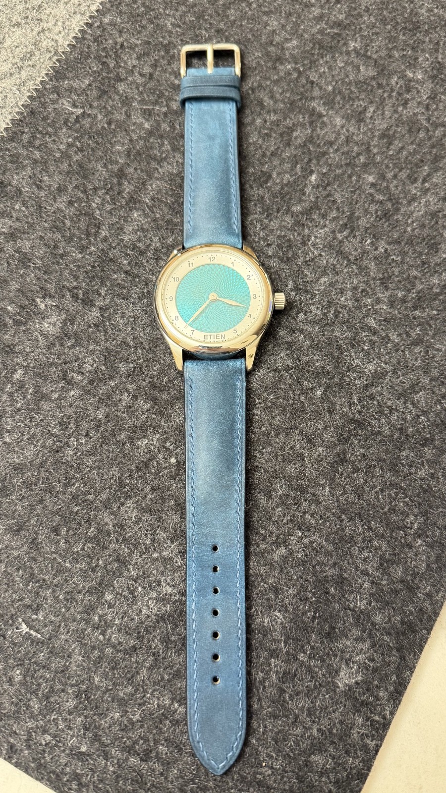 Etien T02 Guilloche Flinque Enamel Dial 39mm ETA 7001 Manual Sapphire Full Set