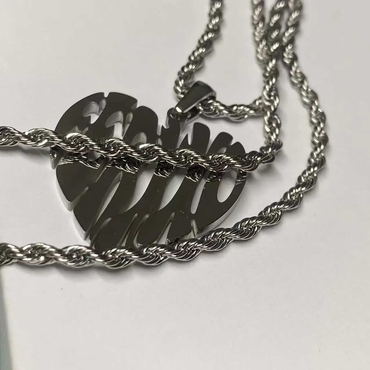 Fashion Boutique Stainless Steel Necklace Hip Hop Style Male and Female Couple N