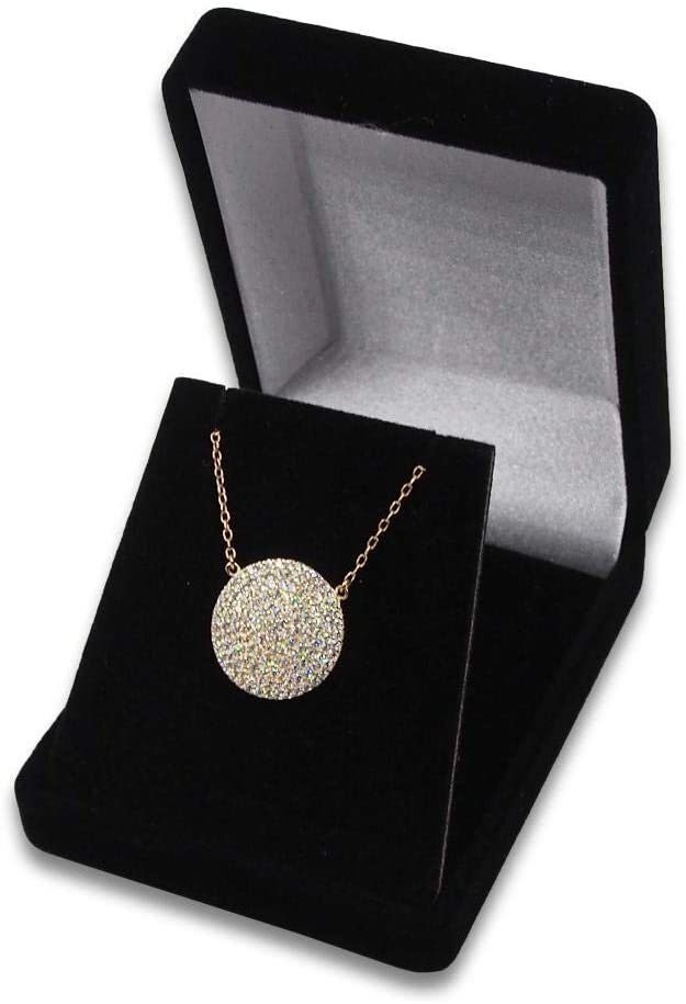 CuteBox Black Soft Flocked Velour Gift Boxes for ring, necklace, bracelet,…