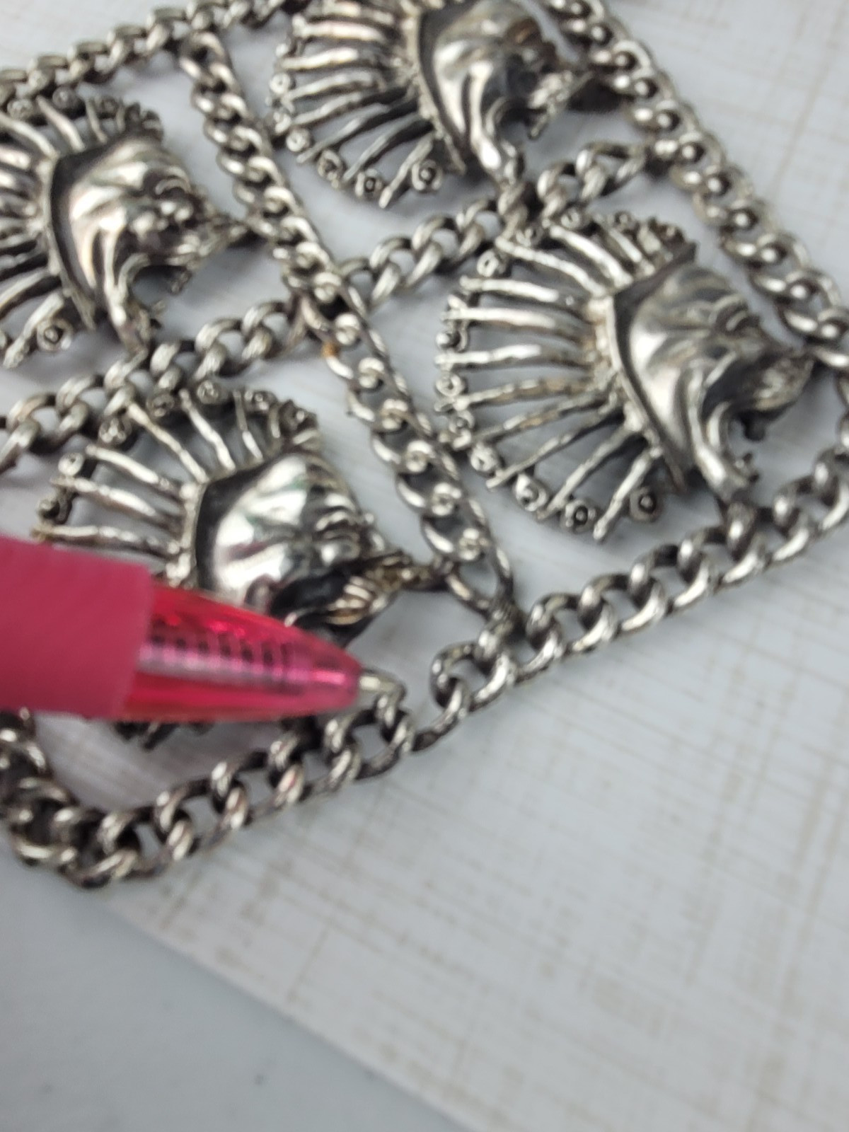 RARE MCM Tortolani Lion Pendant Choker Necklace 17″ EXTRA LARGE PENDANT 5″ READ
