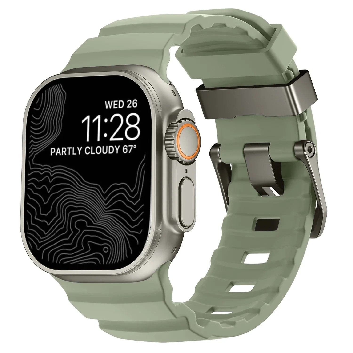 Trail Silicone Band for Apple Watch Ultra 3 2 49mm Strap 46/45/44mm S 1-11 Sport