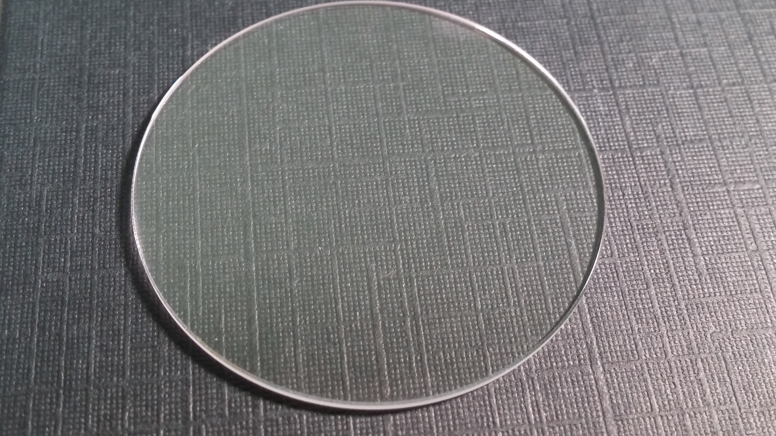 Unbranded Sapphire Crystal- 33.50mm diameter by 1.3mm thick. dome