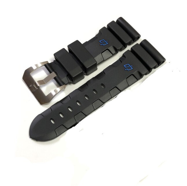 Suitable for Panerai Rubber Silicone Strap 24/26mm Men’s Needle Buckle-