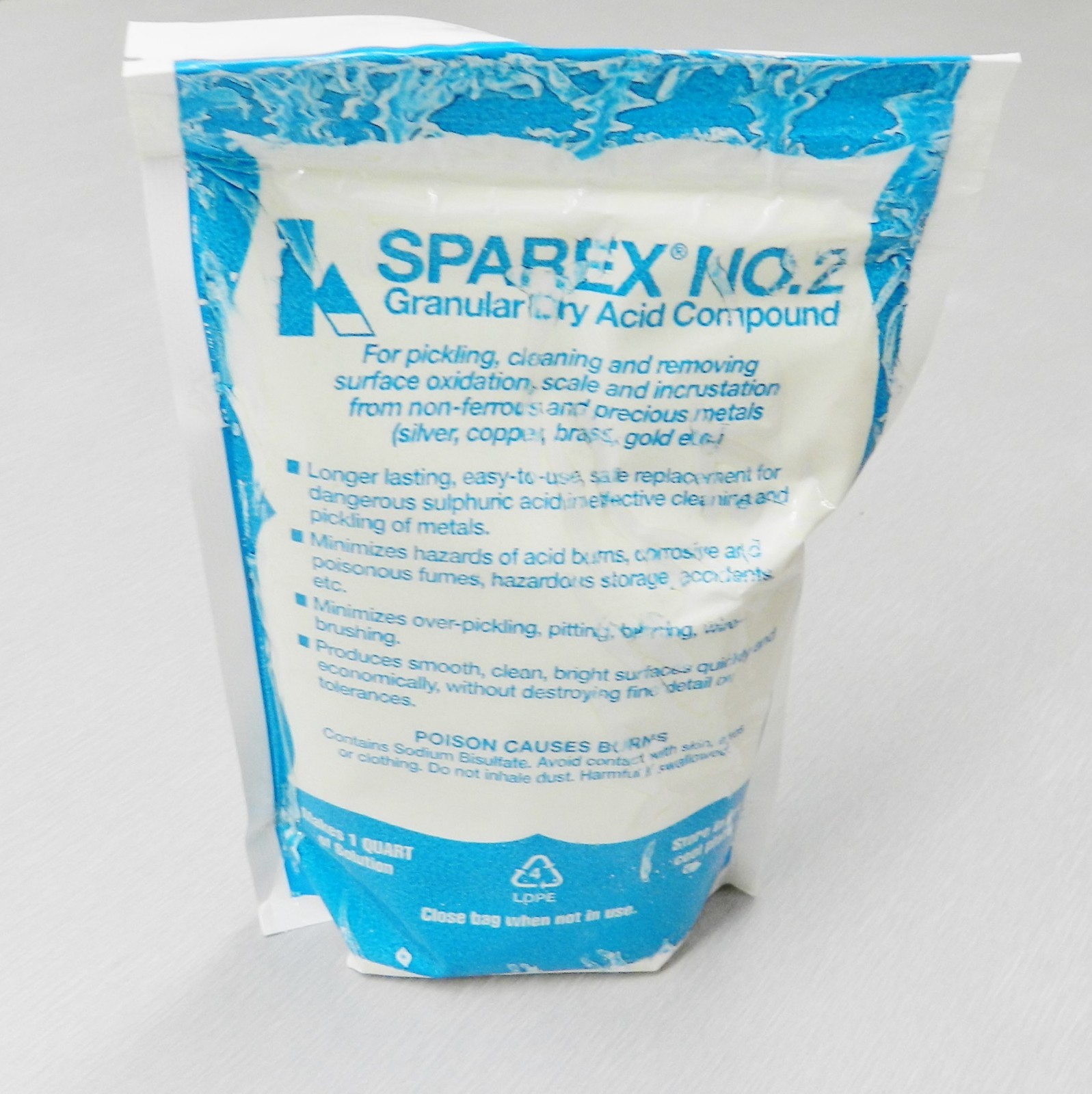 SPAREX No 2 Granular Dry Acid Pickling Compound 10oz for Cleaning Oxidation