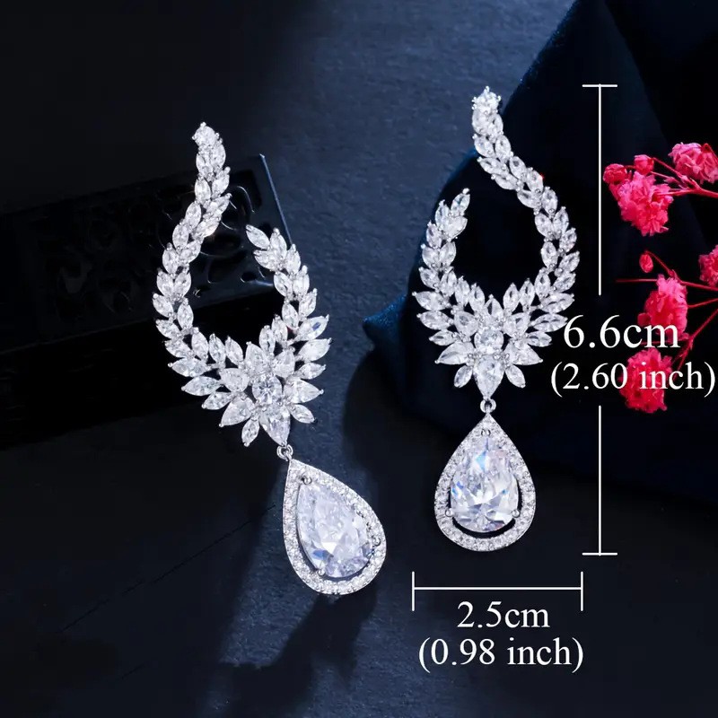 2025 Zircon Tassel Earrings Women Statement Luxury Dangle Earrings Fashion 1Pc