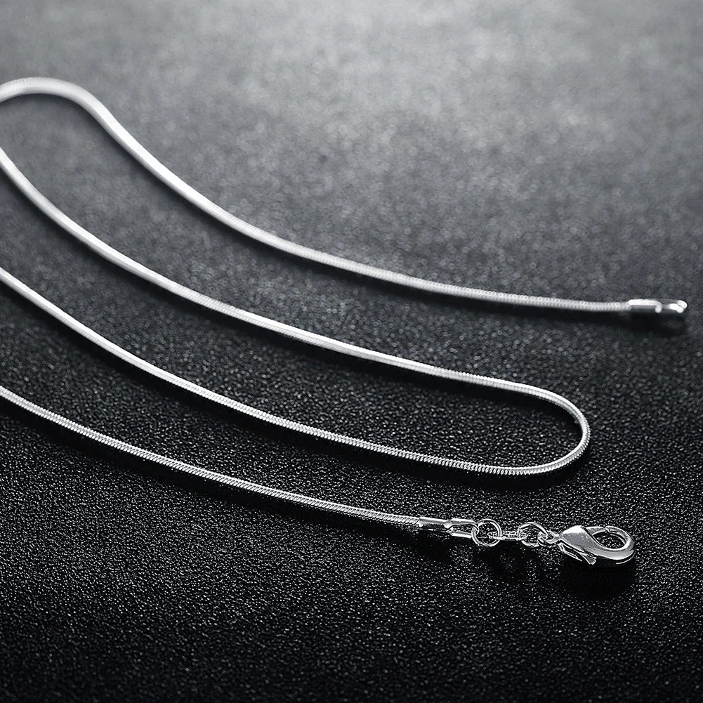 10PCS 925 Sterling Silver 1mm Snake Chain Necklace 16-30 Inch Wholesale