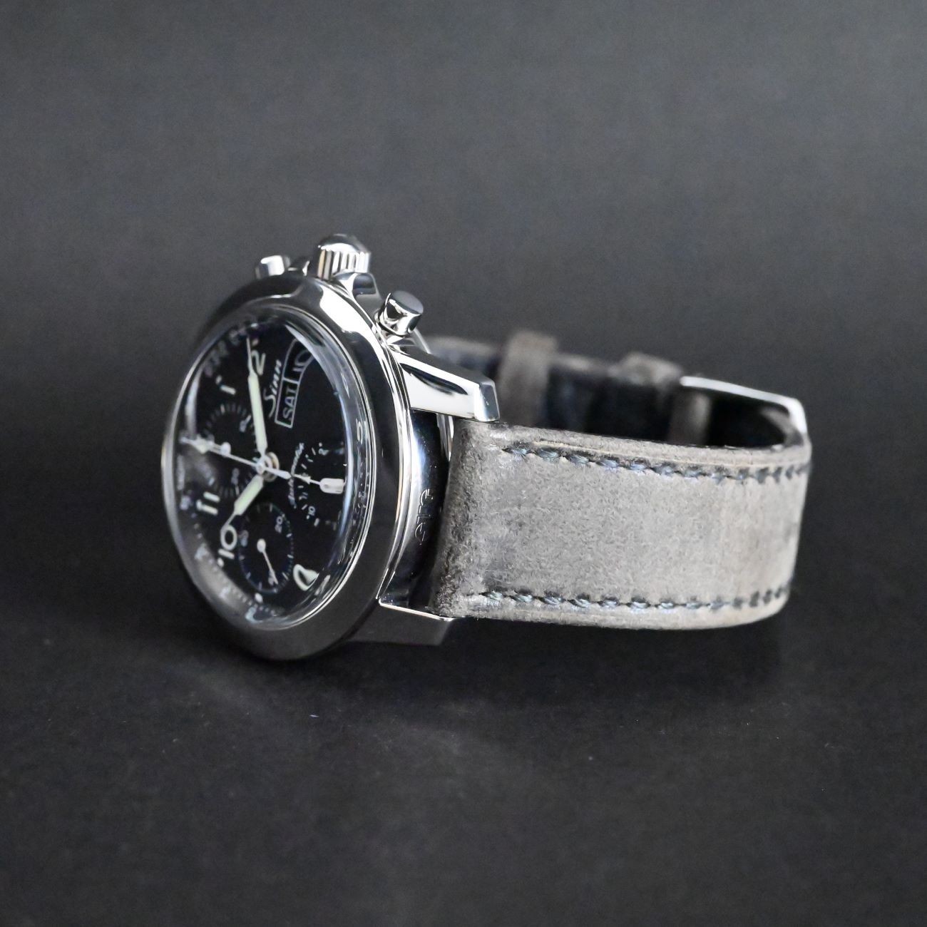 SINN 103ST VINTAGE CHRONO BLACK MATTE WATCH 41 MM (V.GOOD & PAPER & ORIGINAL)