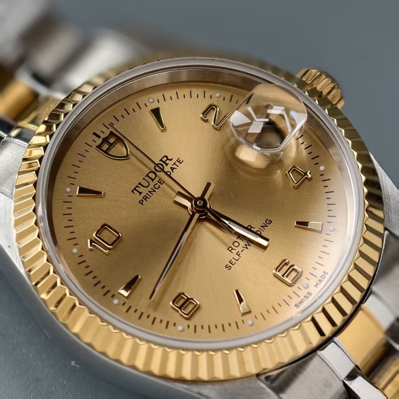 Tudor Gilding Dial Prince Date 74033 Men’s Watch Automatic 34mm Number scale
