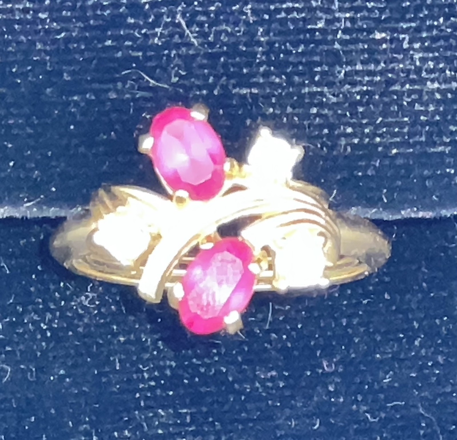 Vintage Avon “Royal Radiance” Pink And White Rhinestones 6.5-7.5 adjustable