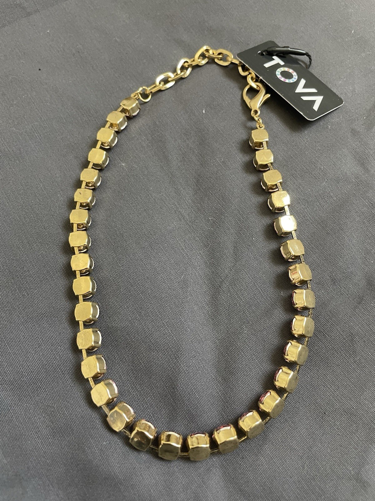 TOVA- Salon de Bijoux The Oakland Necklace Rose Gold Tone New with Tags