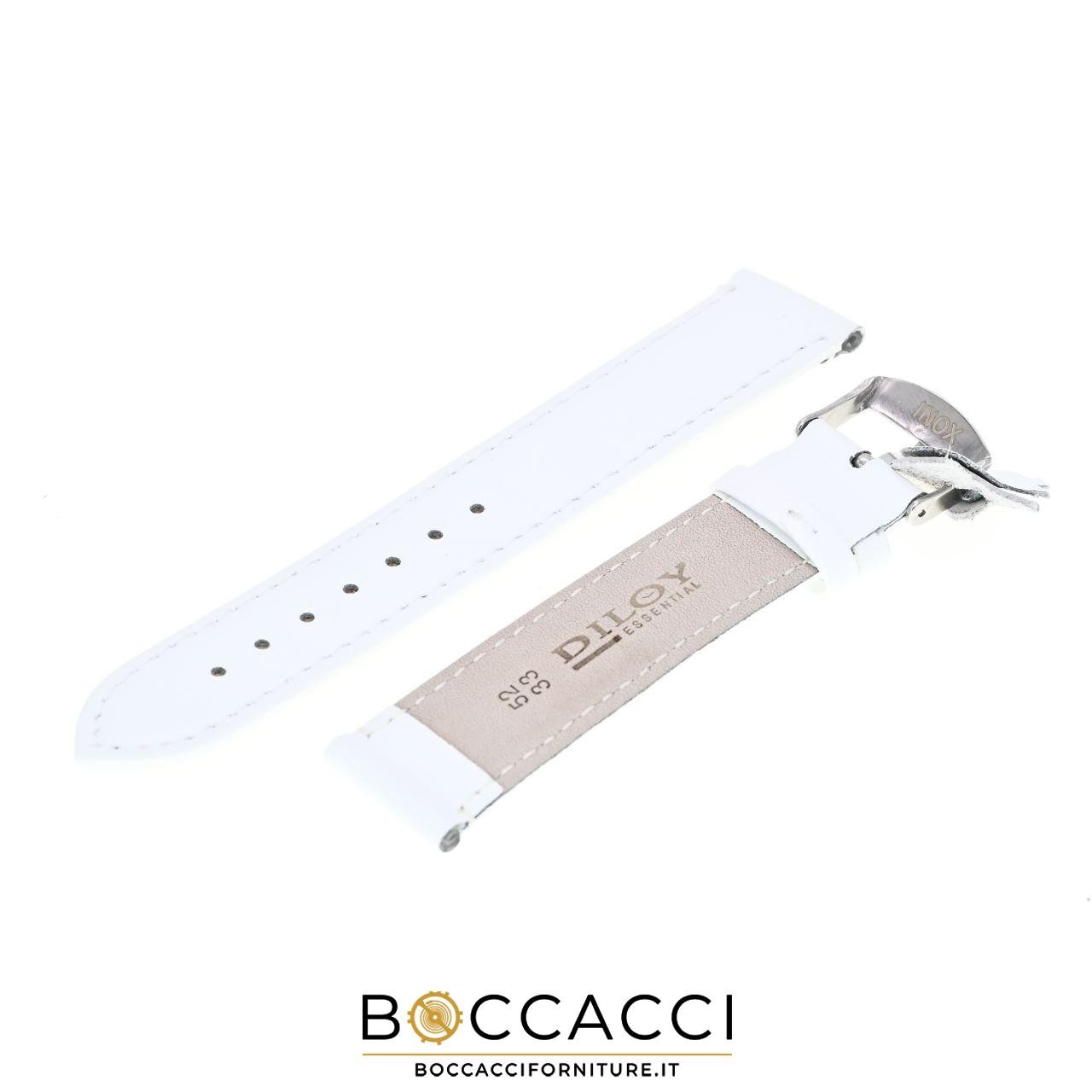 DILOY 20mm White Smooth Unpadded Leather Strap (NEW)
