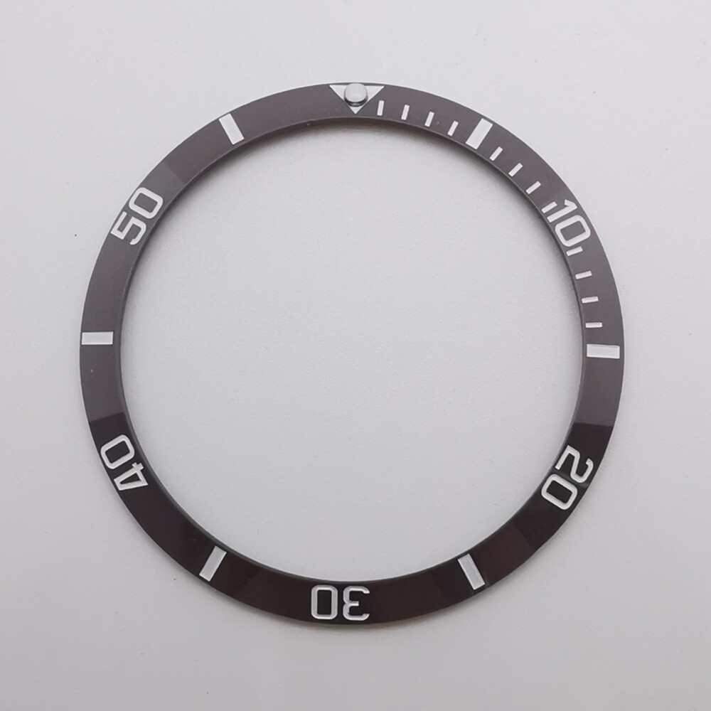 34mm aluminum/ceramic watch bezel insert fit Corgeut 36mm automatic watch case