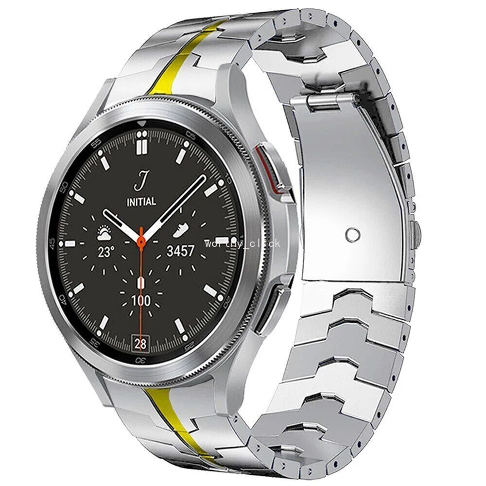 For Galaxy Watch 6 5 4 44/40 Classic 43/47m 5 pro 45mm Titanium Metal Band Strap