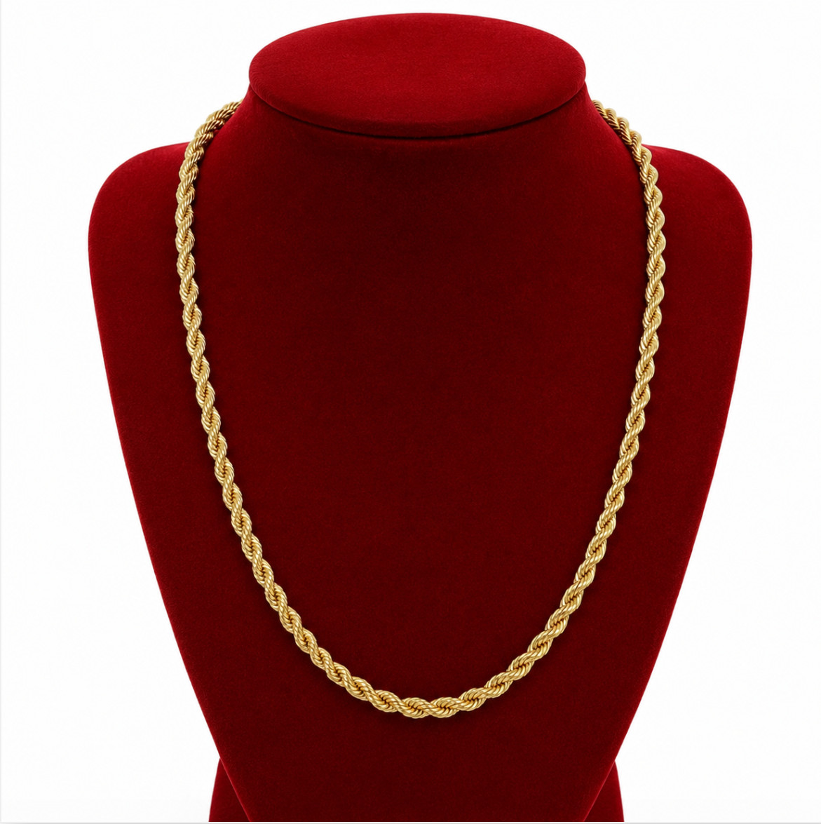 New Real 10K Men’s Yellow Gold Rope Chain 6mm Width 22″ Inc Necklace Diamond Cut