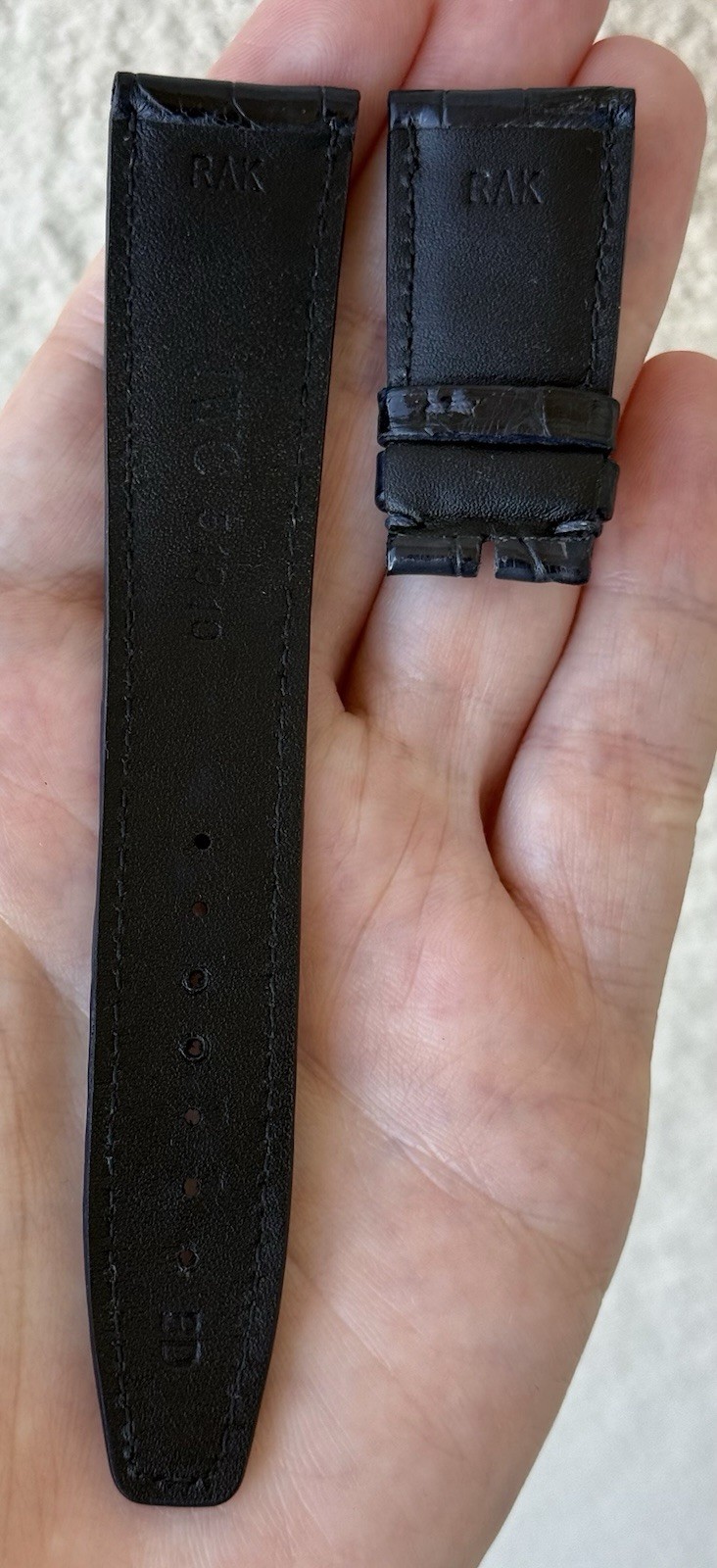 IWC 22mm x 18mm Navy Blue Alligator Watch Strap Band 51910 New Authentic OEM