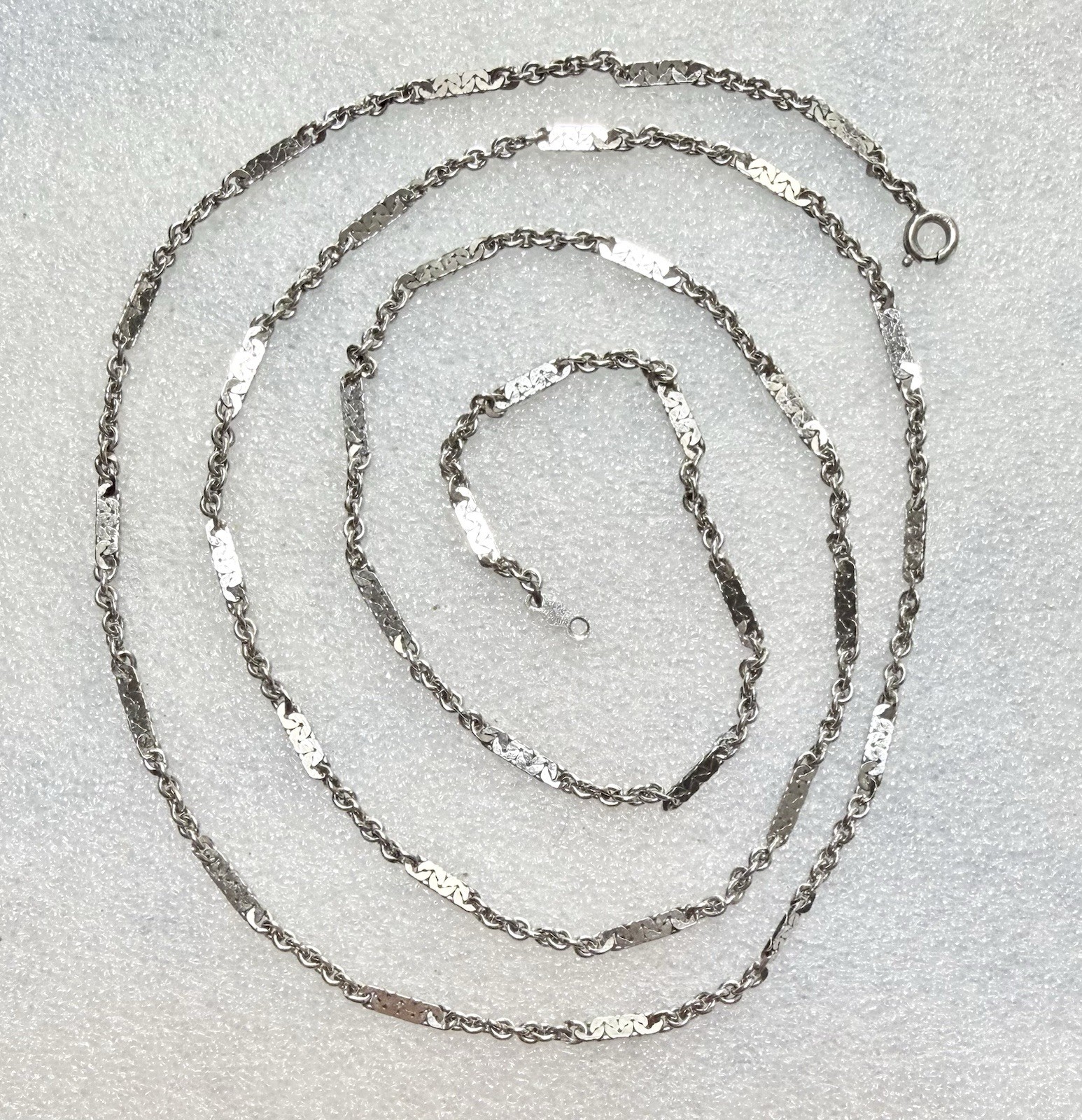 Vintage 925 Sterling Silver ELKA Fancy Link 30” Necklace 10.33g