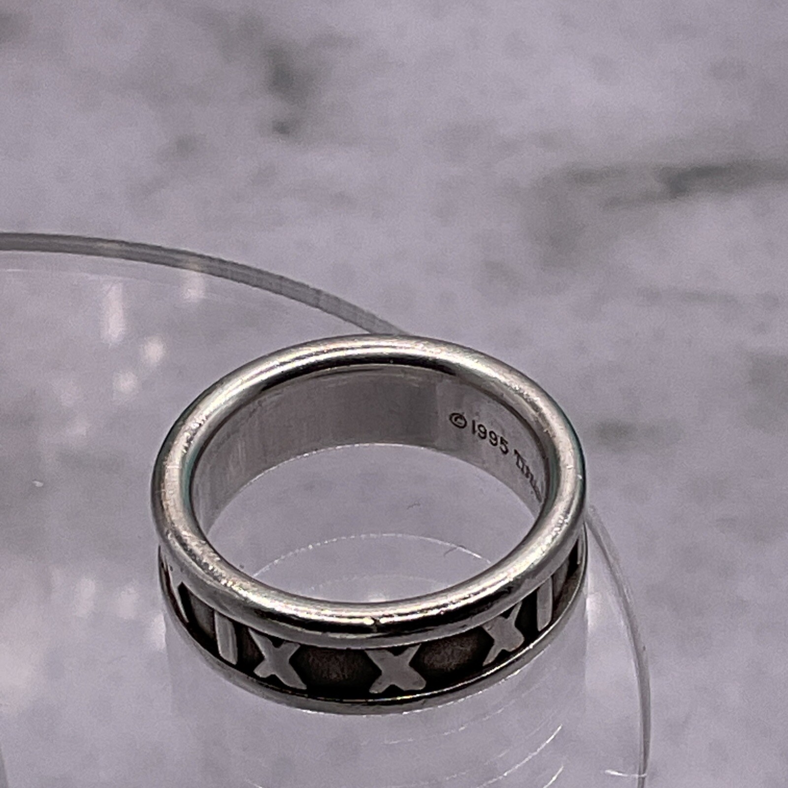 Tiffany & Co. 925 Atlas Ring. UK: K US: 5, U:50 .boxed & Pouch. 6.2mm Band.