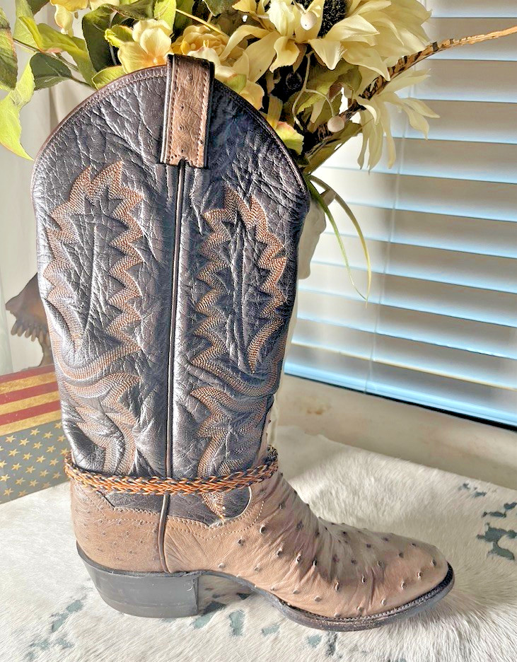 Western Boot Jewelry 15.5 x 3/8 in Horsehair Cowboy Adjustable Black Brown