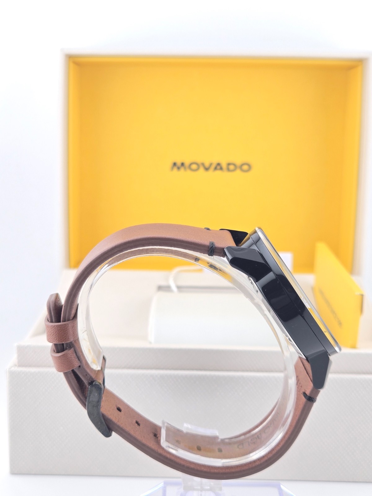 Movado Men’s Bold Black Dial Brown Leather Strap Watch – 3600305 ($695 MSRP)