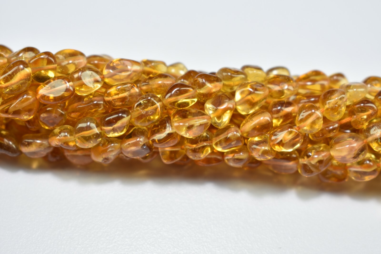 AAA Natural Citrine Smooth Nugget Gemstone Beads 10″ 1 Strand 4.5X5.5-5X7.5mm