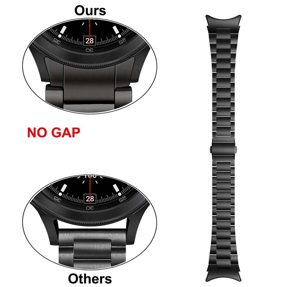 For Samsung Galaxy Watch 8 7 6 4 40/44mm 5 Pro Stainless Steel Watch Band Strap