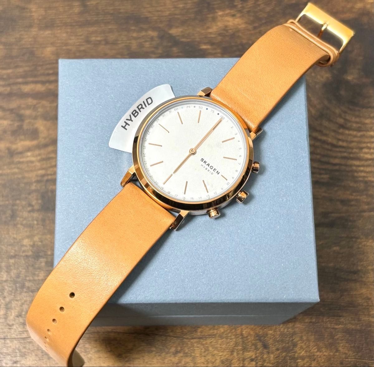 Brand New SKAGEN Hybrid Watch Light Brown x Pink Gold