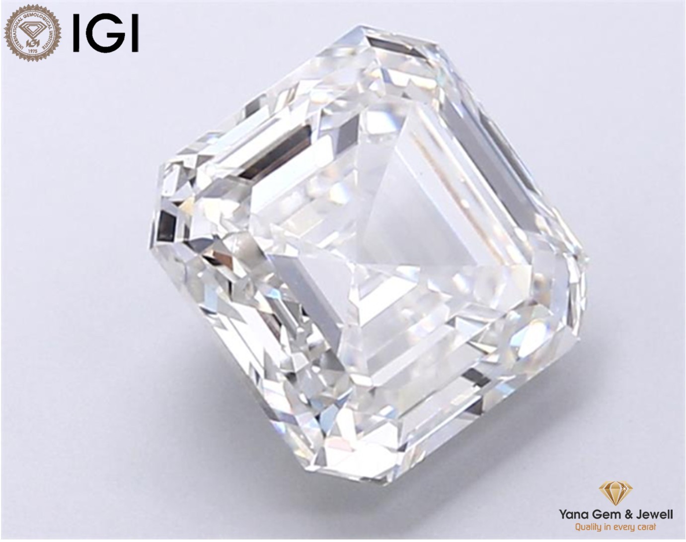 CVD Lab Grown Diamond VS1 Clarity F Color Asscher Cut 1.50 Carat IGI Certificate