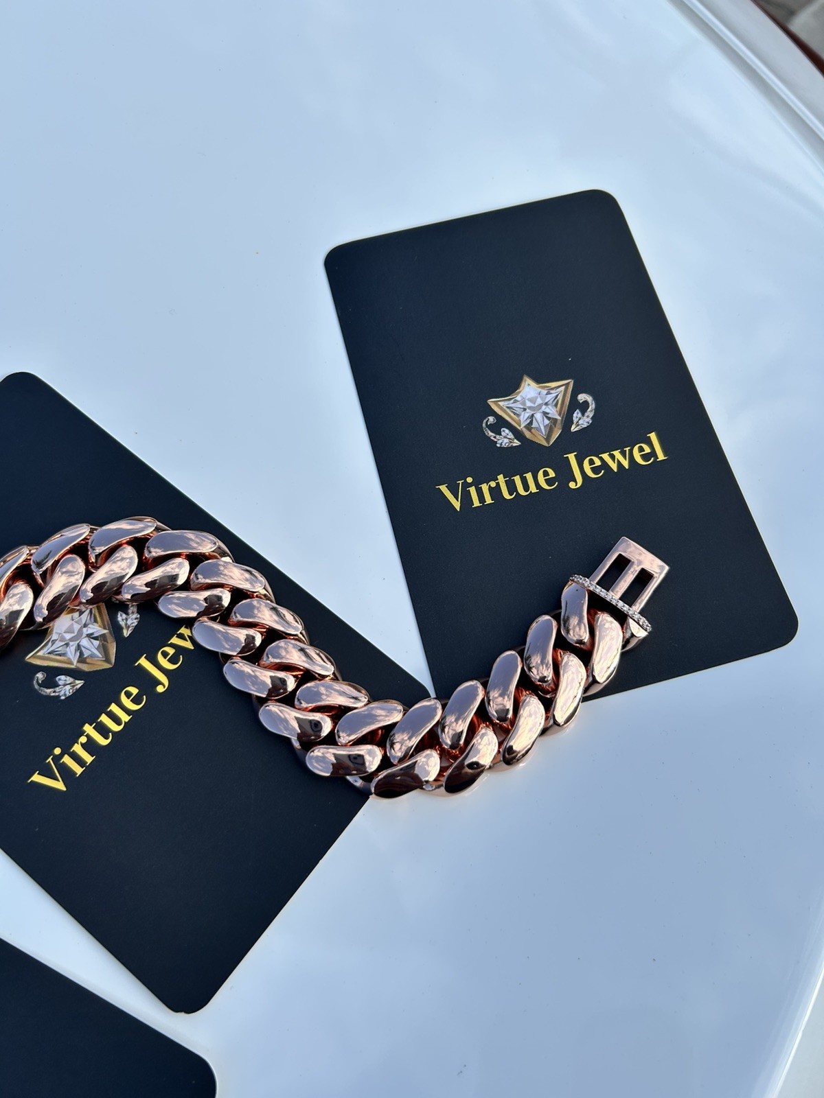 Miami Cuban Link Bracelet Rose Gold Plated 20mm